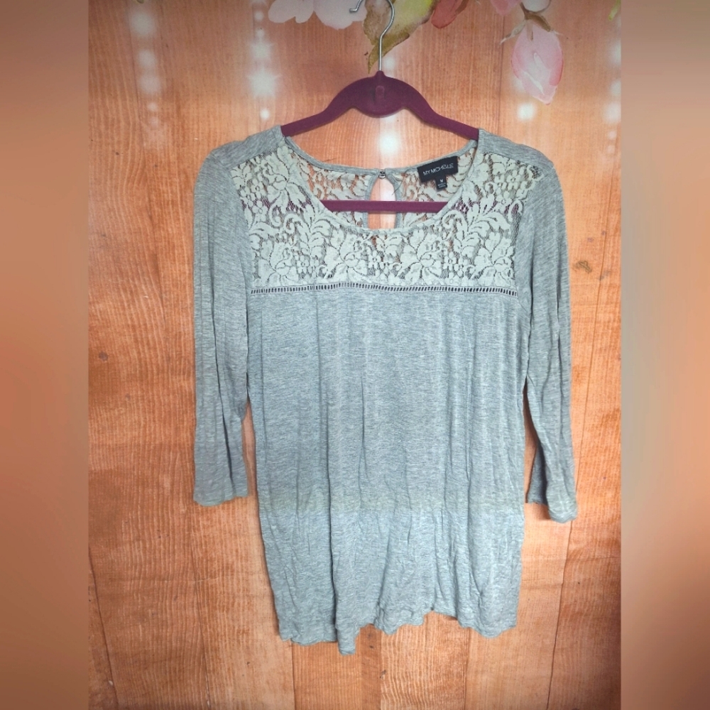 My Michelle gray blouse size medium